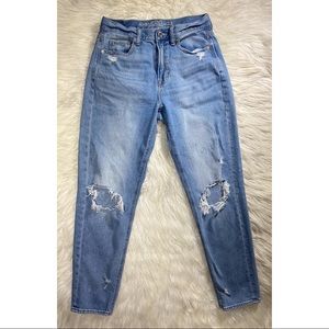 American eagle mom jeans high waist distressed 4